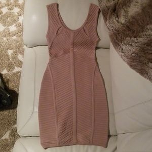 Pink Bebe bandage dress